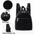 thumbnail image 3 of Small Corduroy Mini Backpack Purse for Women – Cute Brown Backpack, Stylish Shoulder Bag, Compact Side Purse for Travel, School,Pad Mini – with Zipper & Water Bottle Pocket, 3 of 6