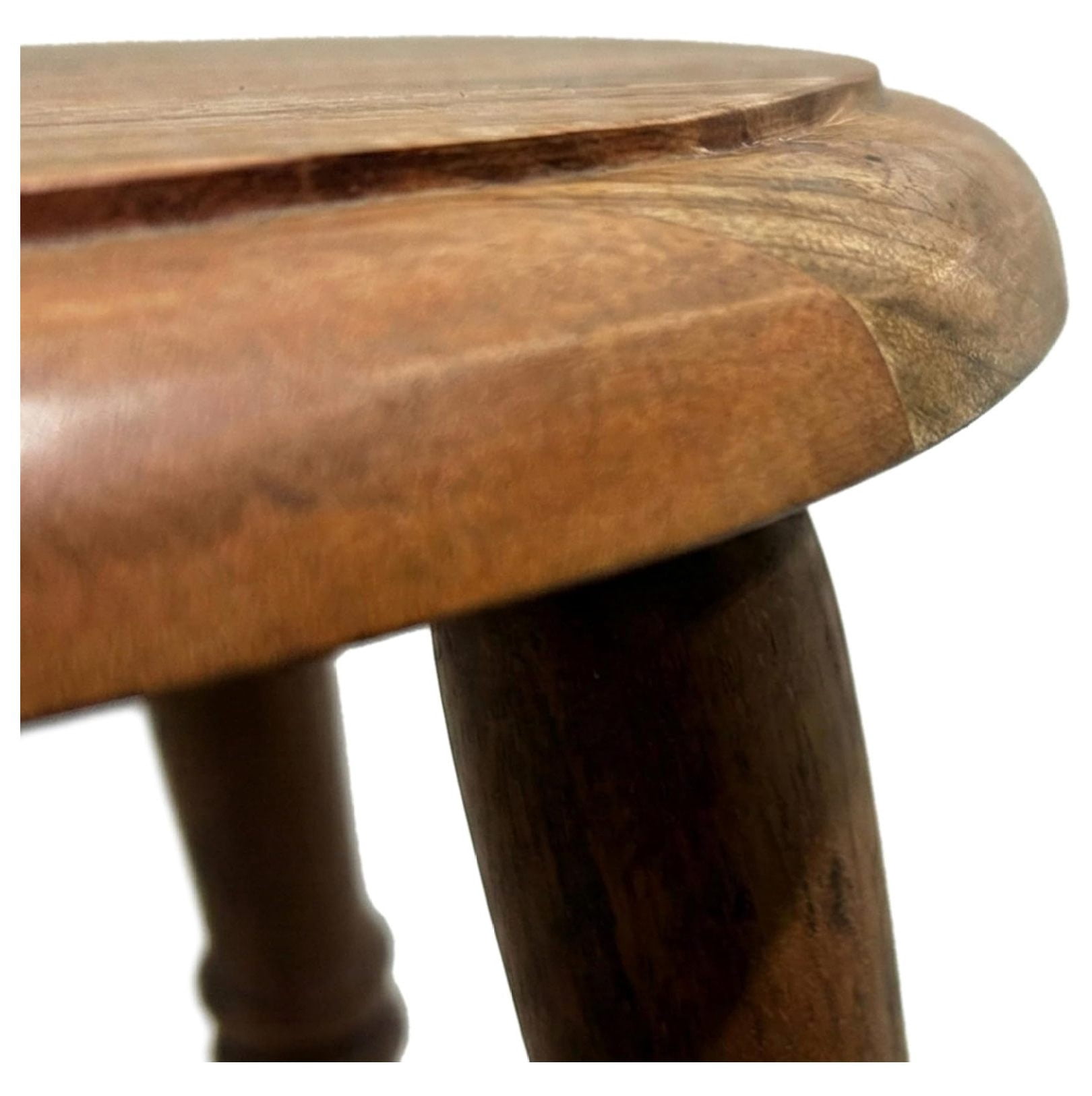 Baylor Farmhouse Counter Stool, Rustic Vintage-Style Wooden Bar Stool, 24-Inch Solid Wood, Pre-Assembled for Kitchen & Home Bar, Sustainable, Natural Brown Finish