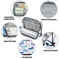 thumbnail image 4 of Pencil Bag with Magnetic Foldable Base Large Capacity Stand-Up Pencil Case Durable Nylon Pen Pouch Cute Butterflies and Hearts Pattern, 4 of 7