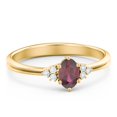 thumbnail image 1 of Birthstone Oval Ring with Shoulder Accents - Ruby (July), 1 of 5