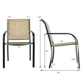 thumbnail image 3 of Costway Set of 16 Patio Dining Chairs Stackable Armrest Backrest no Assembly, 3 of 9