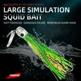 thumbnail image 4 of 3-Pack Silicone Squid Lures - Resin Head Soft Octopus Skirts - PVC Tear-Resistant Fishing Bait, Stainless Steel Hook - Ideal for Deep-Sea Trolling for Tuna, Marlin - Pouch Packaging, Gift for Anglers, 4 of 10