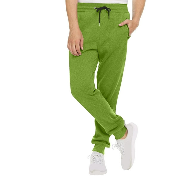 Puntoco Pantalones deportivos de color liso con cremallera de terciopelo para ocio y moda para hombre