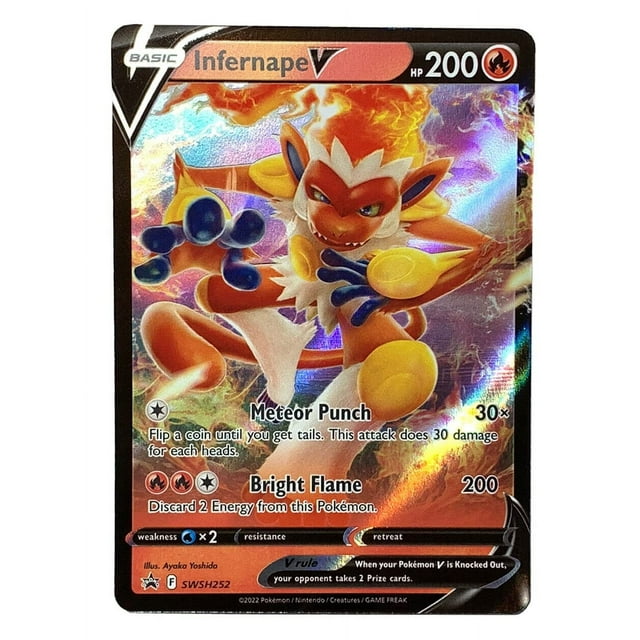 Juego de cartas coleccionables Pokémon Infernape V SWSH252 Black Star