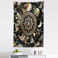 thumbnail image 2 of Ambesonne Boho Wall Hanging Tapestry, Psychedelic Modern Art Mandala, 30"x45", Dark Grey Earth Yellow, 2 of 3
