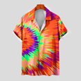 thumbnail image 2 of XMMSWDLA 3d Pattern Printed Short Sleeve T-Shirts Casual Graphics Tees Orange Mens Workout Shirts, 2 of 5