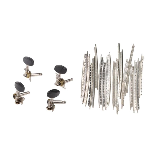 Cables de Diapasón Hugo 20 Piezas + Teclas de Afinación de Metal 4 Piezas 2R2L para Ukelele