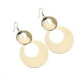 thumbnail image 3 of Dangling Double Disc Earrings in Gold or Silver, 3 of 4