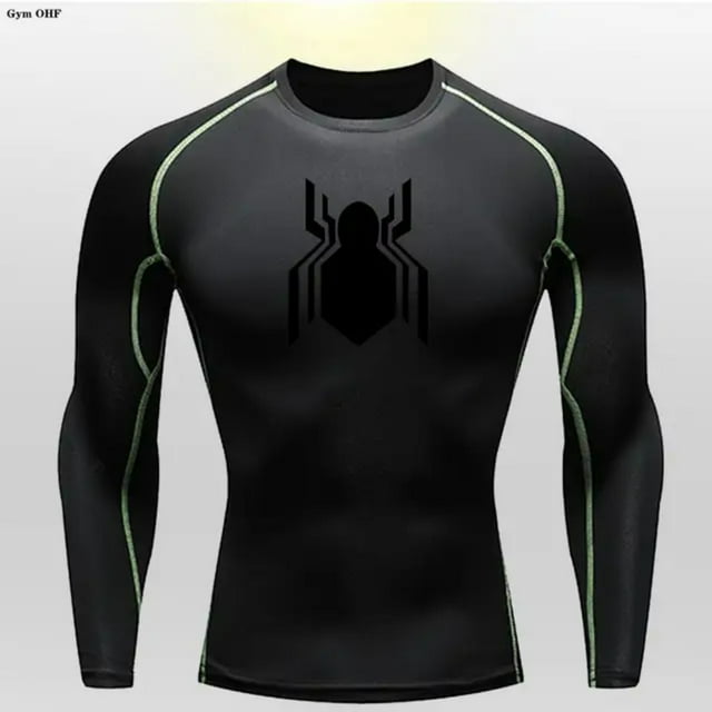 LNGOOR T-shirt de Sport à Manches Longues pour Enfants, Compression, Séchage Rapide, Course, Gym, Entraînement Physique, Rashgard, Collants