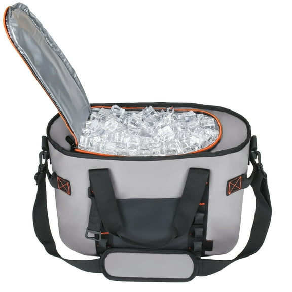 Tirrinia Leakproof Insulated Ice Cooler Bag - 20 Cans Large Capacity Portable , Polyester Collapsible Lunch Box ,Grocery Bags,Insulated Lunch Tote for Beach, Work, Trip