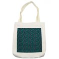 thumbnail image 1 of Ethnic Tote Bag, Vibrant Colored Drawing Style Pattern with Geometrical Traditional Illustration, Cloth Linen Reusable Bag for Shopping Books Beach and More, 16.5" X 14", Cream, by Ambesonne, 1 of 2