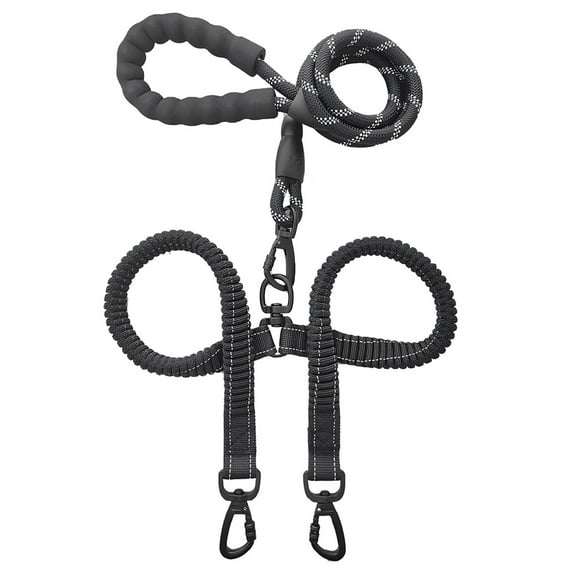 GUIYANIU 1 Set Two Dog Adjustable Length Dog Lead Rope for Small & Large Dogs