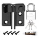 thumbnail image 1 of Uxcell 1-Pack Pestillos de Flip, 1.8 in Pestillo de Seguridad de Acero Inoxidable con Candado para Puerta de Granero Acabado Cepillado para Puerta [Apertura Derecha, Negro], 1 of 6