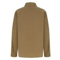 thumbnail image 5 of Womens Tops Oversized Corduroy Collared Button Down Long Sleeve Shacket Jacket Blouse Tops With Pocket M Size Going Out Tops For Women Women's Tops Tees & Blouses, 5 of 7