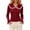 Red, variant on ZHOGXU Lightweight Knit Cardigan For Women Lace Trim Turndown Collar Button Front Sweater Jacket Stylish,Vacation,Black,S