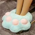 thumbnail image 1 of Usb Electric Heated Slippers Cute Claw Feet Warmer Cushion Plush Foot Heater Heating Pad - White, 1 of 1