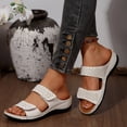 thumbnail image 6 of Summer Slippers for Women 2025 Arch Support Wedge Slip-On Peep Toe Causal Daily Outdoor Sandals Shoes for Women Beach Vacation Fashion, 6 of 9