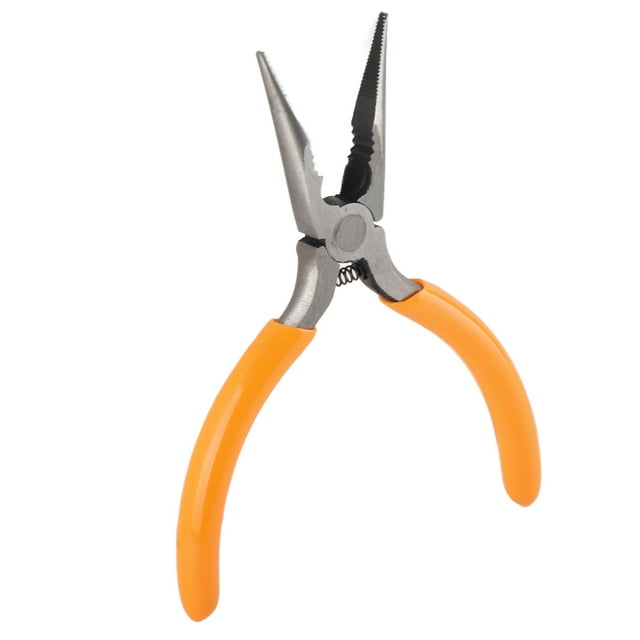 Needle Nose Plier, Alloy Steel Multi Purpose Portable Toothed Needle Nose Plier 5 Inches For Handling Computer Hardware For Artisans