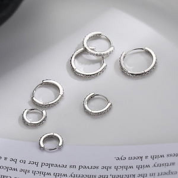 Pendientes de plata S925 con forma de círculo de circonita y diamante para mujer, aretes con forma de círculo de circonita y diamante Rai explosivos