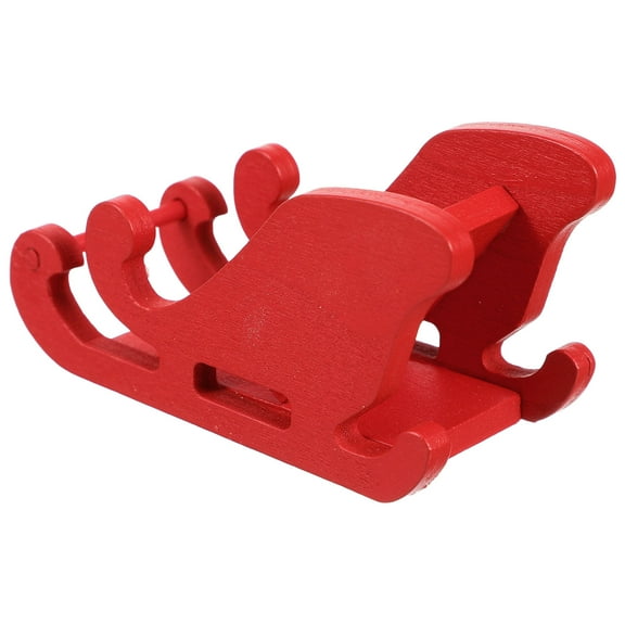 SWETRACE 1Set Red Wooden Sleigh Mini Sleigh for Crafts Christmas Decoration Tabletop Display