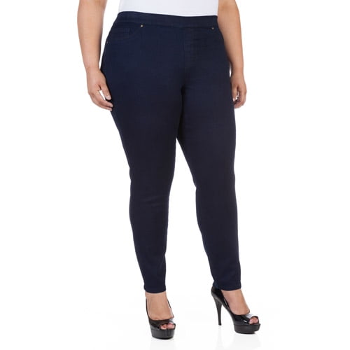 Women's Plus-Size Denim Jeggings - Walmart.com