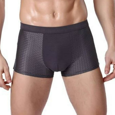 HUPOM Cotton Underwear For Women Womens Silk Underwear Medium waist Comfort Waist Solid Boxer Briefs Dark Gray L