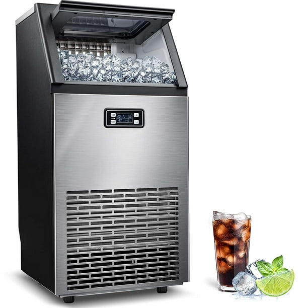 AGLUCKY Commercial Ice Maker Machine,100Lbs/Day,45 Cubes/Batch in 1120