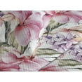 thumbnail image 3 of Ambesonne Tropical Quilted Coverlet 3 Pcs, Flora Art Exotic Foliage, Queen Size, Dark Coral Fawn and Sepia, 3 of 4