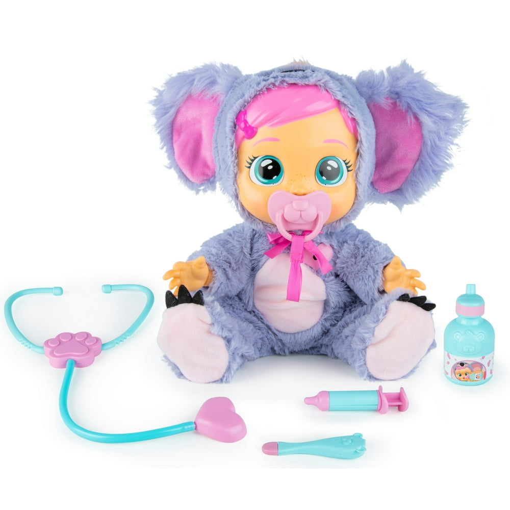Cry Babies 13 inch Koali Gets Sick and Feels Better Doll Includes 4