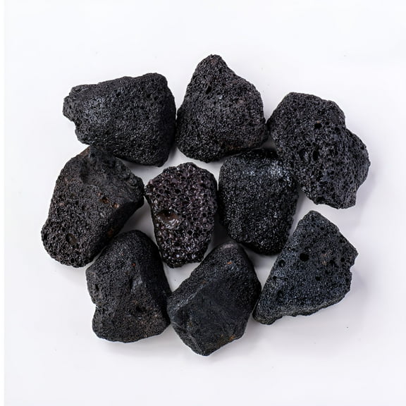 ACDANC Natural Black Lava Rocks for Aquarium,Fish Tank Landscaping,Garden Plants,Bonsai,Fire Pits - Volcanic Decorative Stones (0.33lb/Bag)