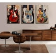 thumbnail image 4 of Graffiti Guitar Canvas Wall Art Musical Themed Wall Decor Colorful Music Instrument Posters Pictures Studio Prints Vintage Rock Paintings, 4 of 6