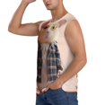 thumbnail image 3 of Haiem Men's Cute Mouse In Glasses Print Tank Tops Summer Sleeveless Cut Off Workout T-Shirts Fitness Vest Athletic Undershirts-3X-Large, 3 of 8