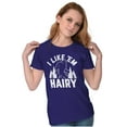 thumbnail image 4 of Like 'Em Hairy Bigfoot Legend Hoax Womens Slim Fit Graphic Tee Brisco Brands M, 4 of 5