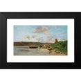 thumbnail image 2 of Hippolyte Camille Delpy 18x12 Black Modern Framed Museum Art Print Titled - Edge of the Seine in Rangifort, in the Morning, 2 of 5