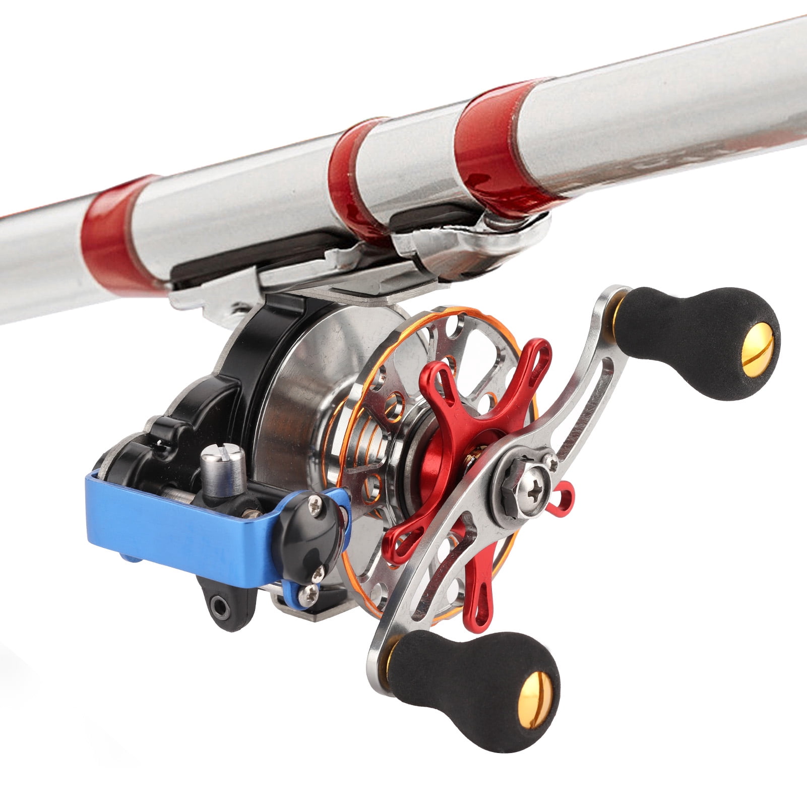 NFTIGB BA60 All Metal Portable Raft Fishing Reel 2.5:1 Gear Ratio 2 BB Left-Handed Fishing Accessory for Saltwater and Freshwater (4.33 inches / 11 cm)