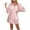 Pink, variant on Xfvqtps Womens Pajama Bridal Bridesmaids Robes 3/4 Sleeve V Neck Solid Color Satin Soft Comfortable Silky Nightwear Pink