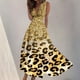 thumbnail image 2 of Vestido Corto de Verano de Moda sin Mangas con Cuello en V Impreso Vestido Casual Grande Del Doblado para Diario, 2 of 5