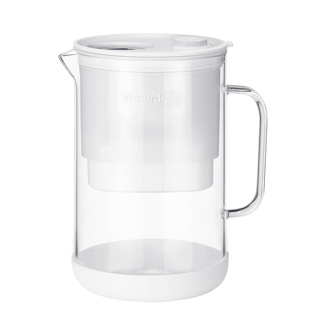 Filtro de agua Pitcher Waterdrop, 10 tazas, certificado NSF, blanco