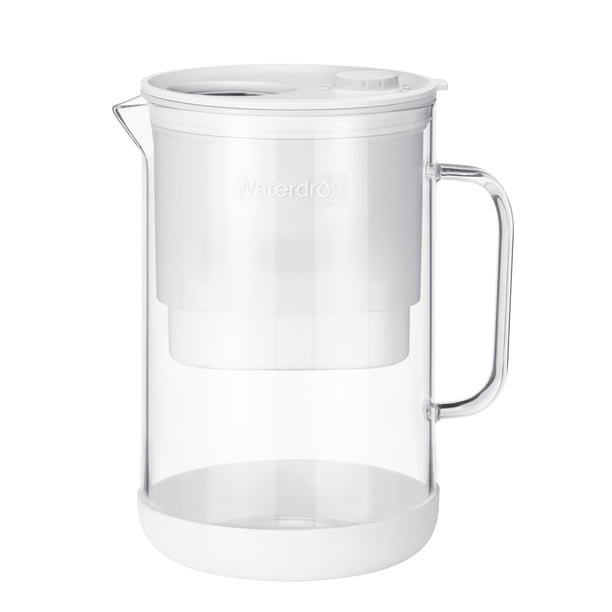 Filtro de agua Pitcher Waterdrop, 10 tazas, certificado NSF, blanco