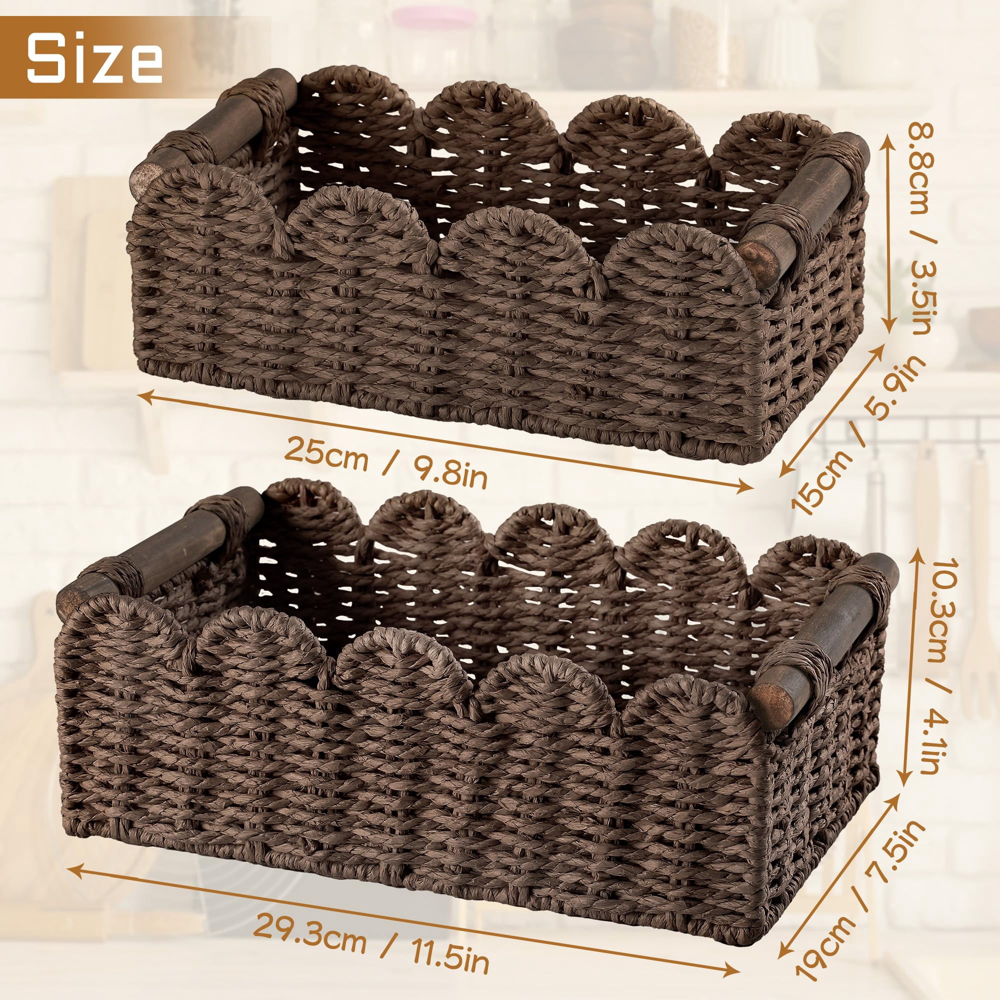 Brown Wicker Storage Basket For Organizing Home Spaces