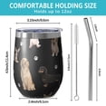 thumbnail image 5 of 12oz Stemless Wine Tumblers Dog Breeds Vacuum Insulated Stainless Steel Travel Tumbler Cups Mug with Lid and Straw for Champaign,Cocktail,Beer with Cleaning Brush, 5 of 5