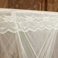 thumbnail image 3 of AUQ Romantic Princess Lace Bed Canopy with Mosquito Net -Bed Curtains Simple 4 Corners Post Curtains for Twin,Full,Queen,King Beds, 3 of 7