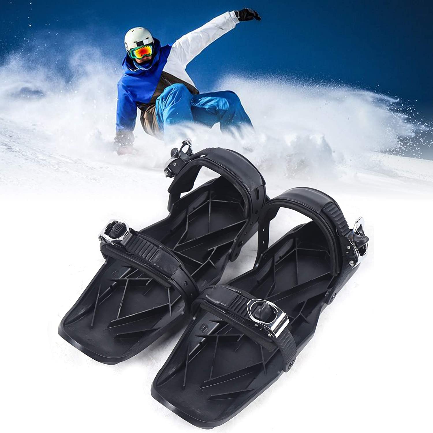 CNCEST Outdoor Portable Snowboard Light Weight Mini Sled Snow Board Ski Boots Ski Shoes Combine Skates with Skis for Women/Men Adults - image 5 of 5