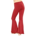 thumbnail image 3 of Stretch Is Comfort Girl's Poly/Spandex Stretch Bell Bottoms Flare Pants Red XX-Large, 3 of 6