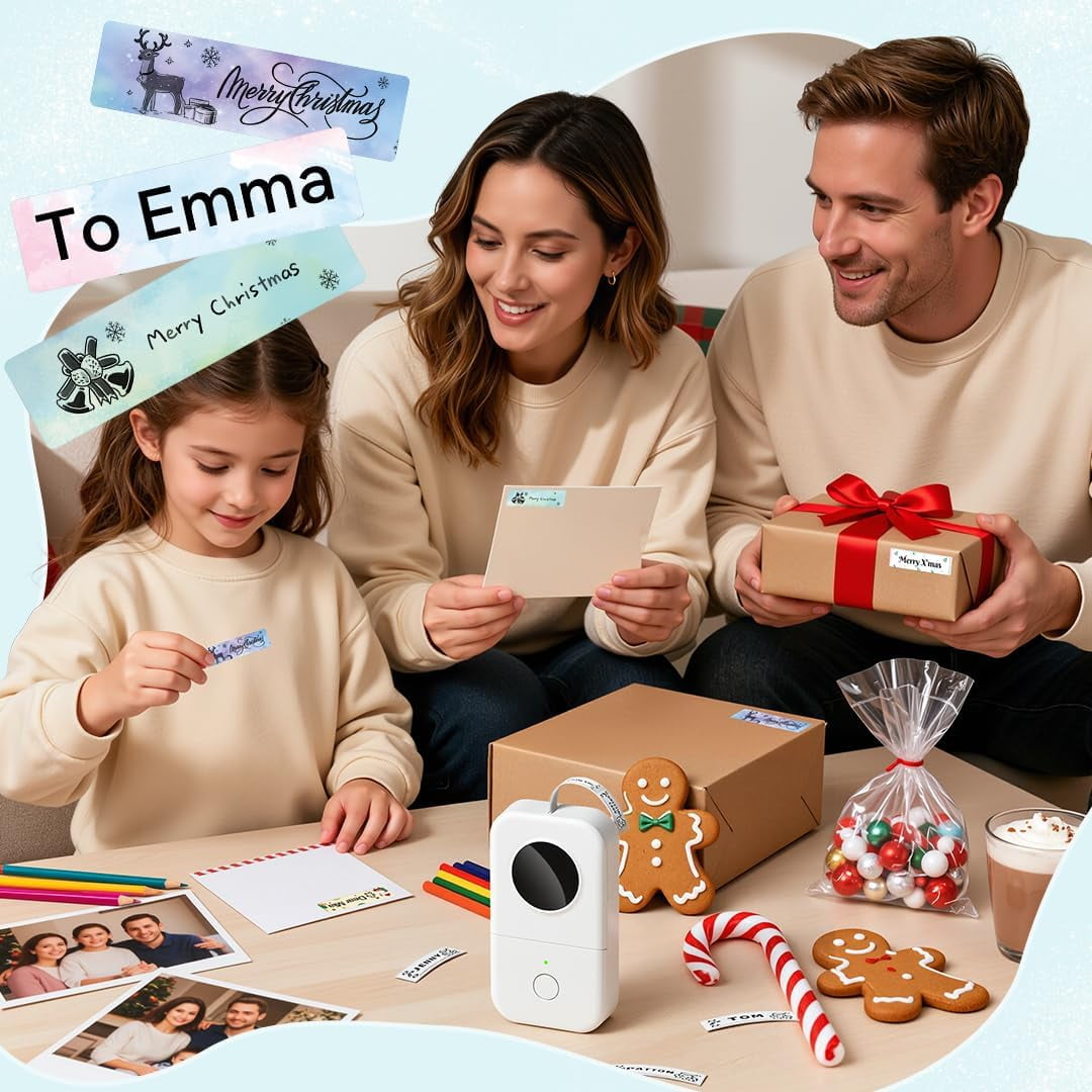 Label Maker, D30 Bluetooth Mini Label Maker Machine, Portable Thermal Printer Small Rechargeable Labeler for Kids School Classroom Teacher Supplies, Home Office Labeler Works with Tablet/Phone