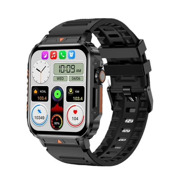 SENBONO New Military Smart Watch For Men, Wireless Call Smartwacth, 340mAh Large Battery, Information Push And Read, Custom Watch Face, Sport Smart Watch For Phone