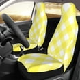 thumbnail image 3 of ZICANCN Car Seat Covers Front Seats Only, Gingham Yellow Background Automotive Seat Covers Protectors for Cars Trucks Suv 2 Pack, 3 of 8