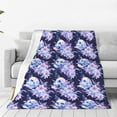 thumbnail image 1 of Balery blue starry sky Skull flower Manta de Felpa Suave y Acogedora – Cobija de Franela Aterciopelada para Cama, Lavable y Cálida para Sofá, Mascotas, Transpirable-80"x60", 1 of 7