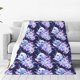 thumbnail image 1 of Balery blue starry sky Skull flower Manta de Felpa Suave y Acogedora – Cobija de Franela Aterciopelada para Cama, Lavable y Cálida para Sofá, Mascotas, Transpirable-40"x30", 1 of 7