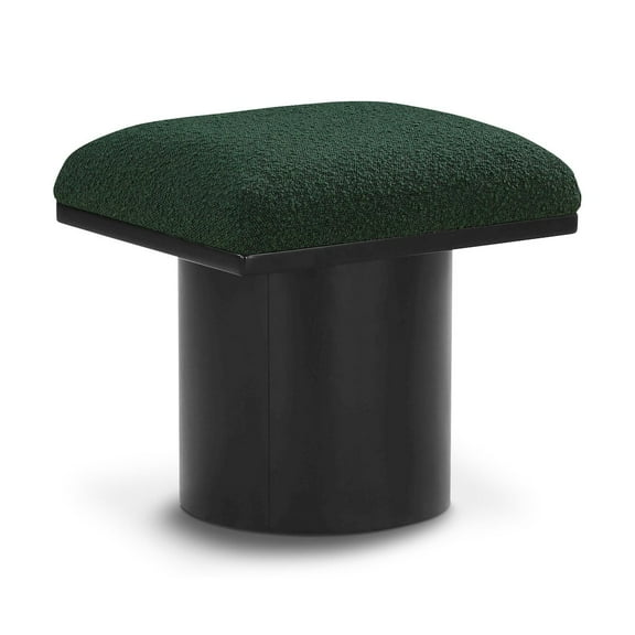 Meridian Furniture Pavilion Green Boucle Fabric Bench/Stool